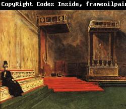 Leon Bonnat Interior of the Sistine Chapel